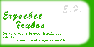 erzsebet hrubos business card